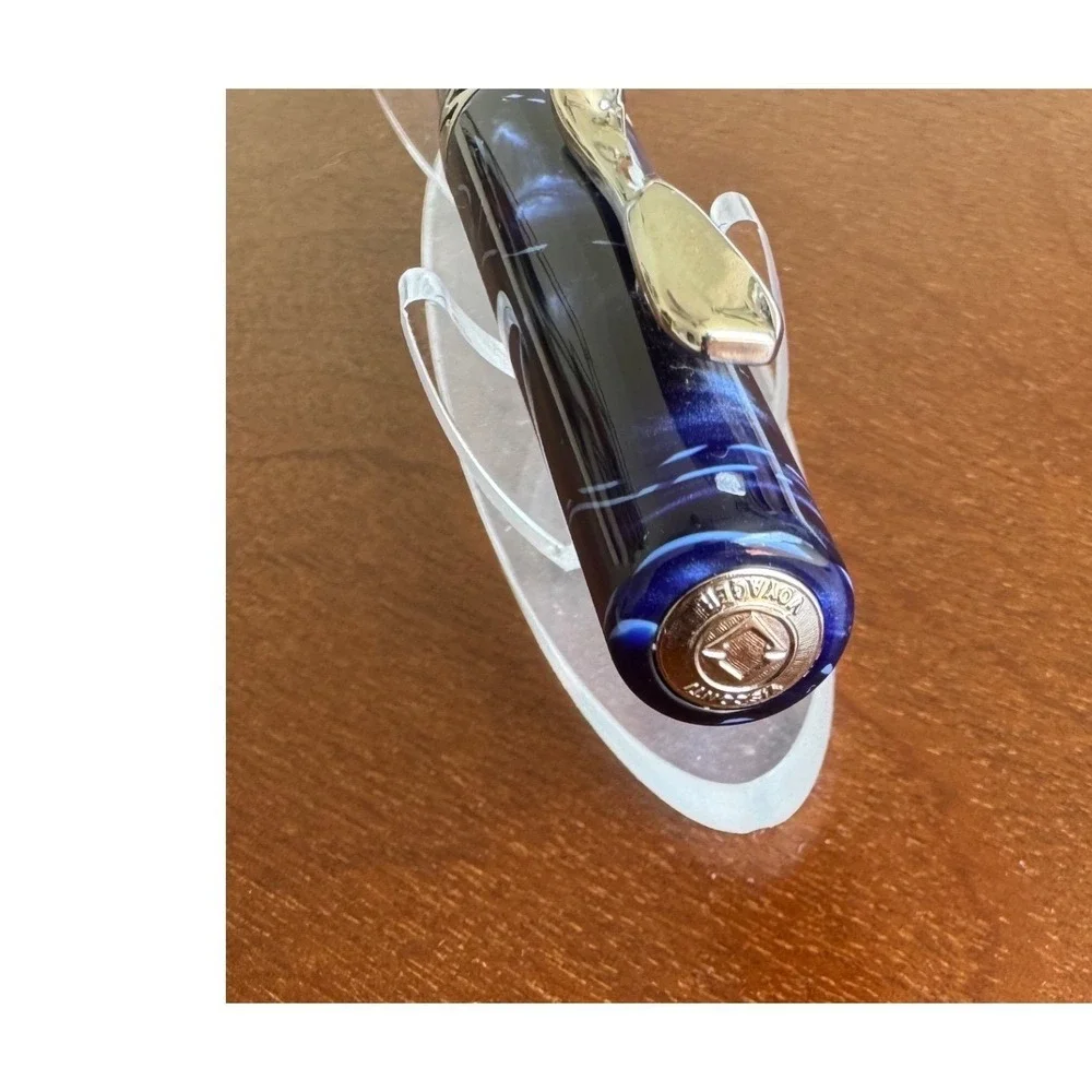 Visconti Midnight Voyager Ballpoint Pen Typhoon Blue 1992 Twist Retract RARE